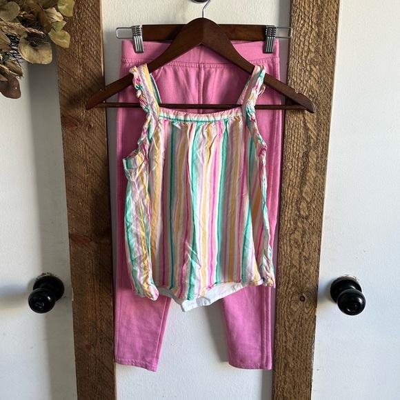 Girls size 7/8 clothes outfit Cat & Jack Striped Flowy Tank + Colette Lilly pant - Picture 2 of 10